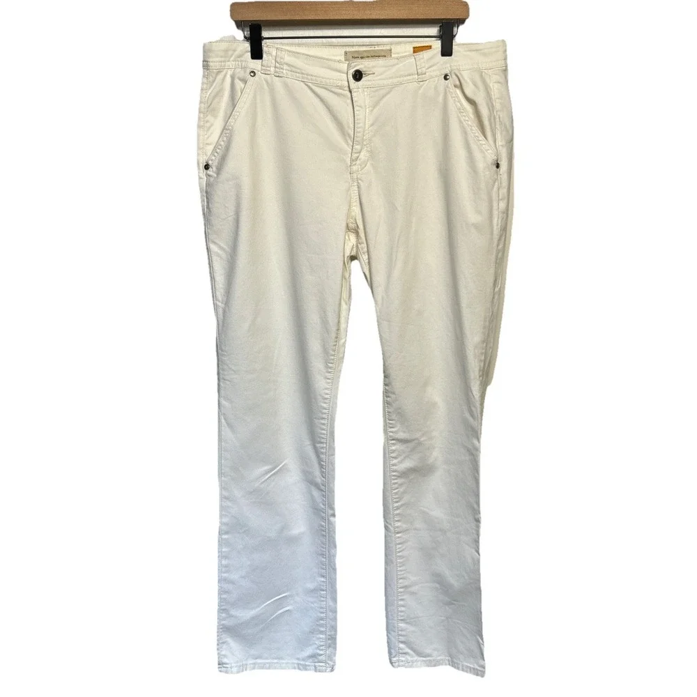 Anthropologie Pilcro Lightweight Stretch Cotton Chinos‎ Ivory Women's Size 32